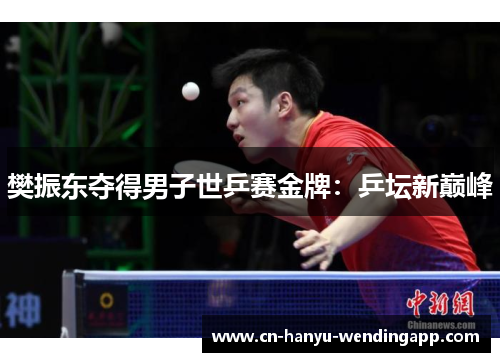 樊振东夺得男子世乒赛金牌：乒坛新巅峰