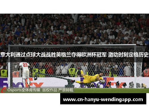 意大利通过点球大战战胜英格兰夺得欧洲杯冠军 激动时刻定格历史