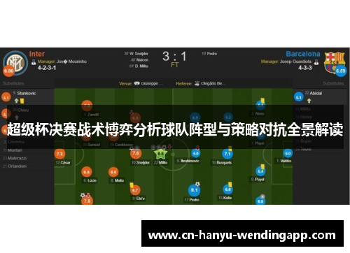 超级杯决赛战术博弈分析球队阵型与策略对抗全景解读