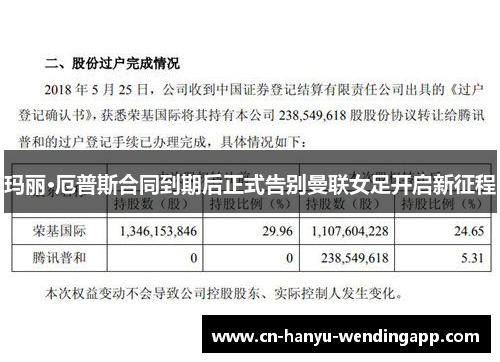 玛丽·厄普斯合同到期后正式告别曼联女足开启新征程
